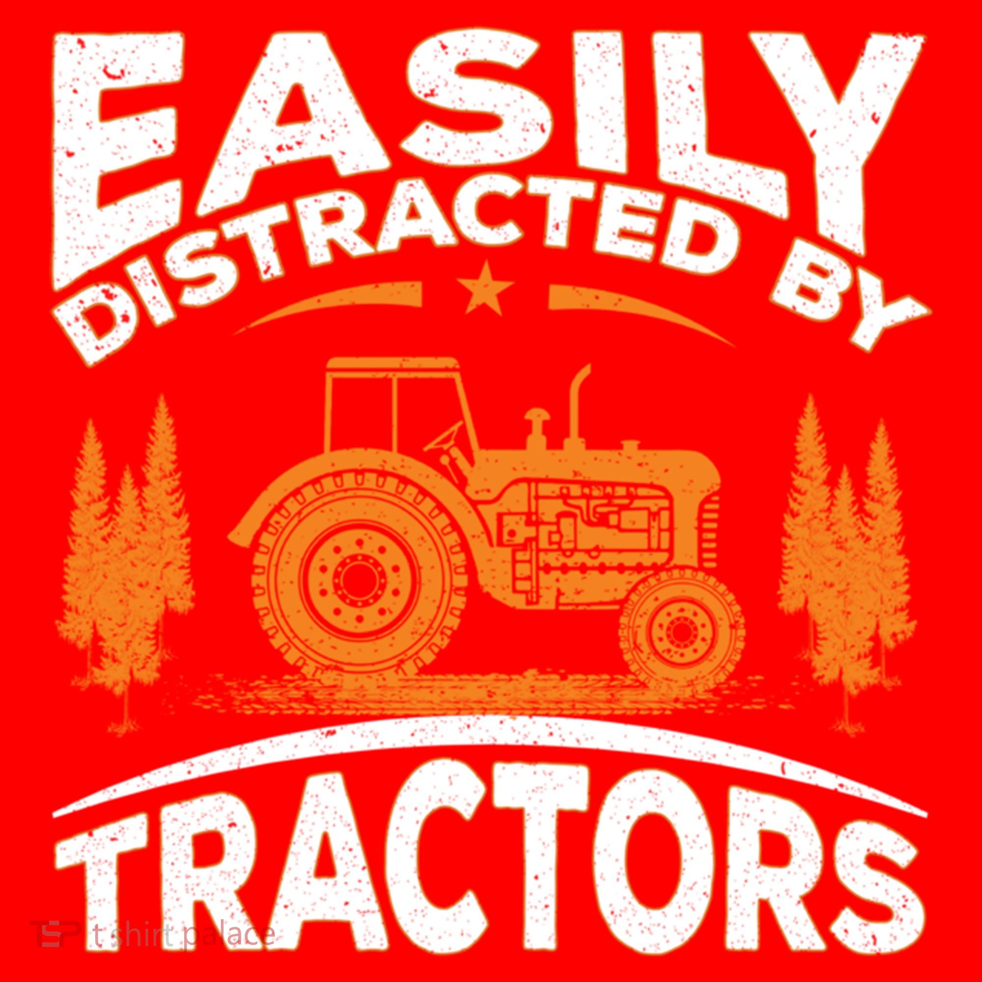 Funny Farming Quote Gift Easily Distracted By Tractors Funny Gift Santa Hat