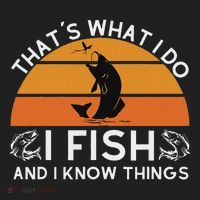 Funny Fish Quote ThatS What I Do I Fish And I Know Things Golf Towel thumb 3