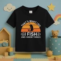 Funny Fish Quote ThatS What I Do I Fish And I Know Things Toddler T-Shirt thumb 3