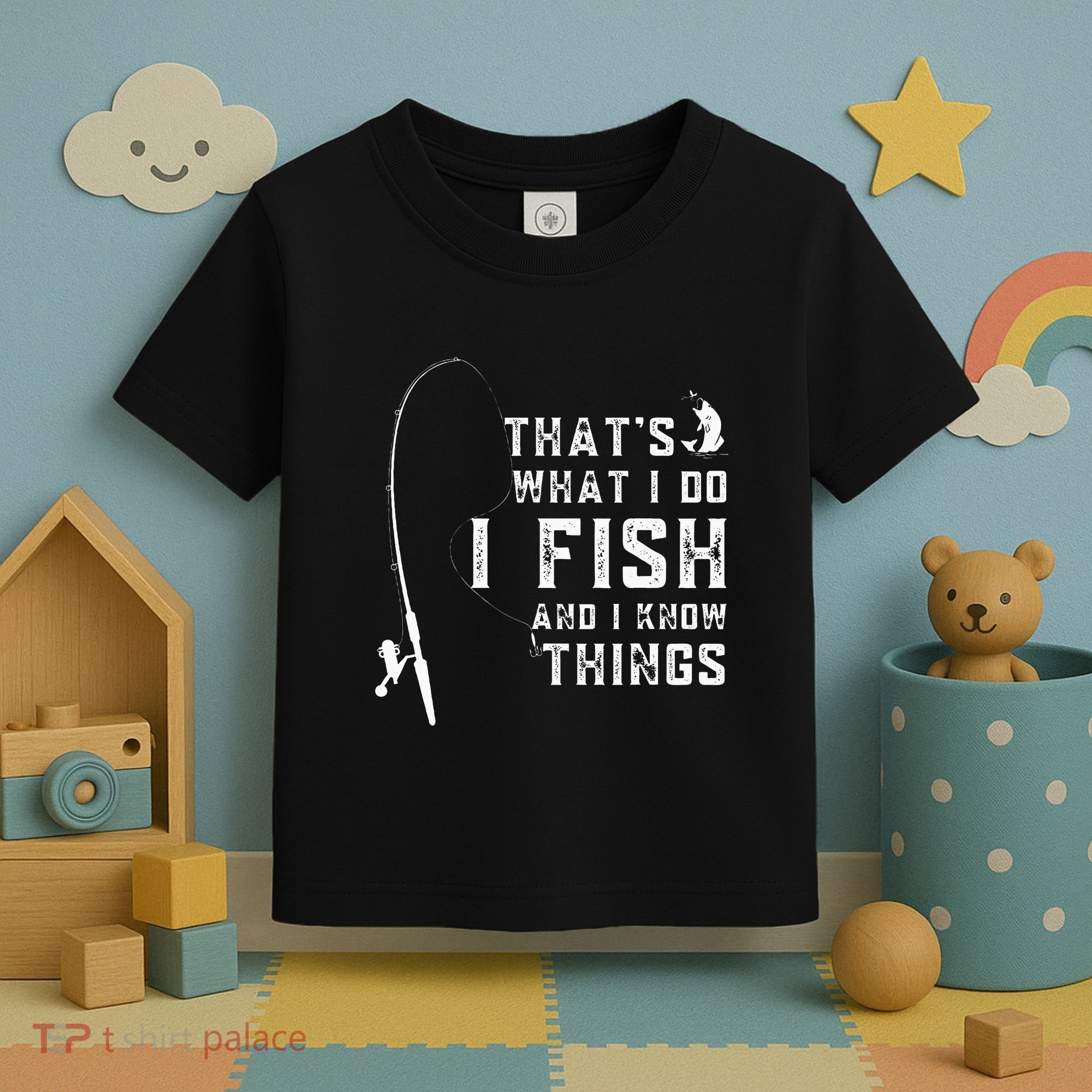 Funny Fish Quote ThatS What I Do I Fish And I Know Things Toddler T-Shirt