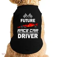 Funny Future Race Car Driver Racing Doggie Tank thumb 0