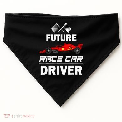 Funny Future Race Car Driver Racing USA-Made Doggie Bandana