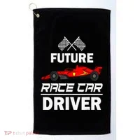 Funny Future Race Car Driver Racing Golf Towel thumb 0
