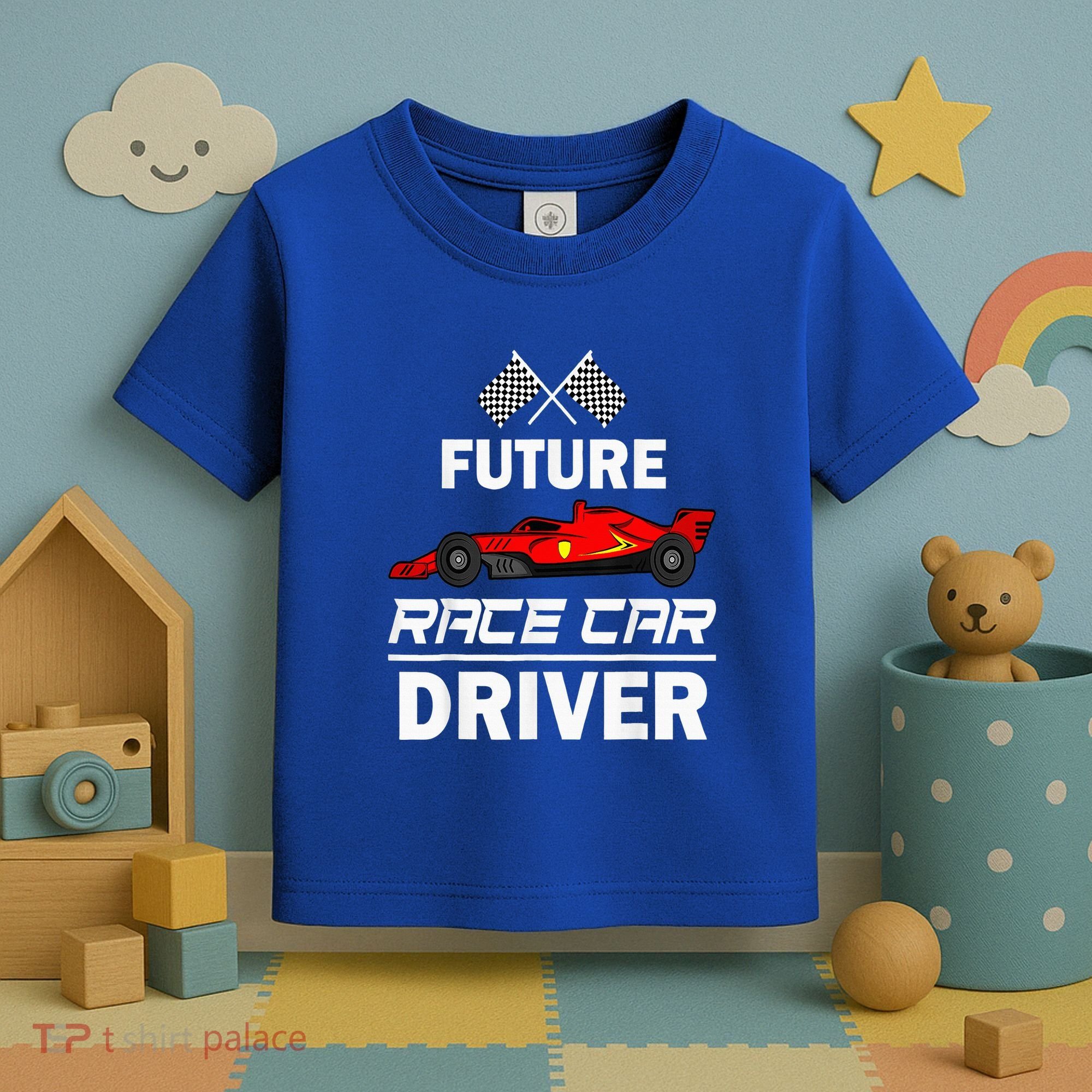Funny Future Race Car Driver Racing Toddler T-Shirt