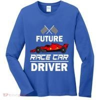 Funny Future Race Car Driver Racing Women's Long Sleeve Shirt thumb 0