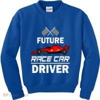 Funny Future Race Car Driver Racing Kids Sweatshirt thumb 0