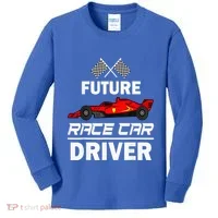 Funny Future Race Car Driver Racing Kids Long Sleeve Shirt thumb 0
