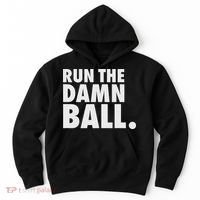Funny Football Running Back Gift Run The Damn Ball Hoodie thumb 0