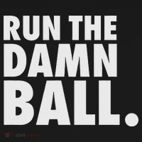 Funny Football Running Back Gift Run The Damn Ball Long Sleeve Shirt thumb 2