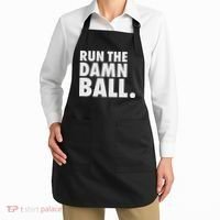 Funny Football Running Back Gift Run The Damn Ball Apron thumb 2