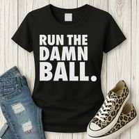 Funny Football Running Back Gift Run The Damn Ball Women's T-Shirt thumb 3