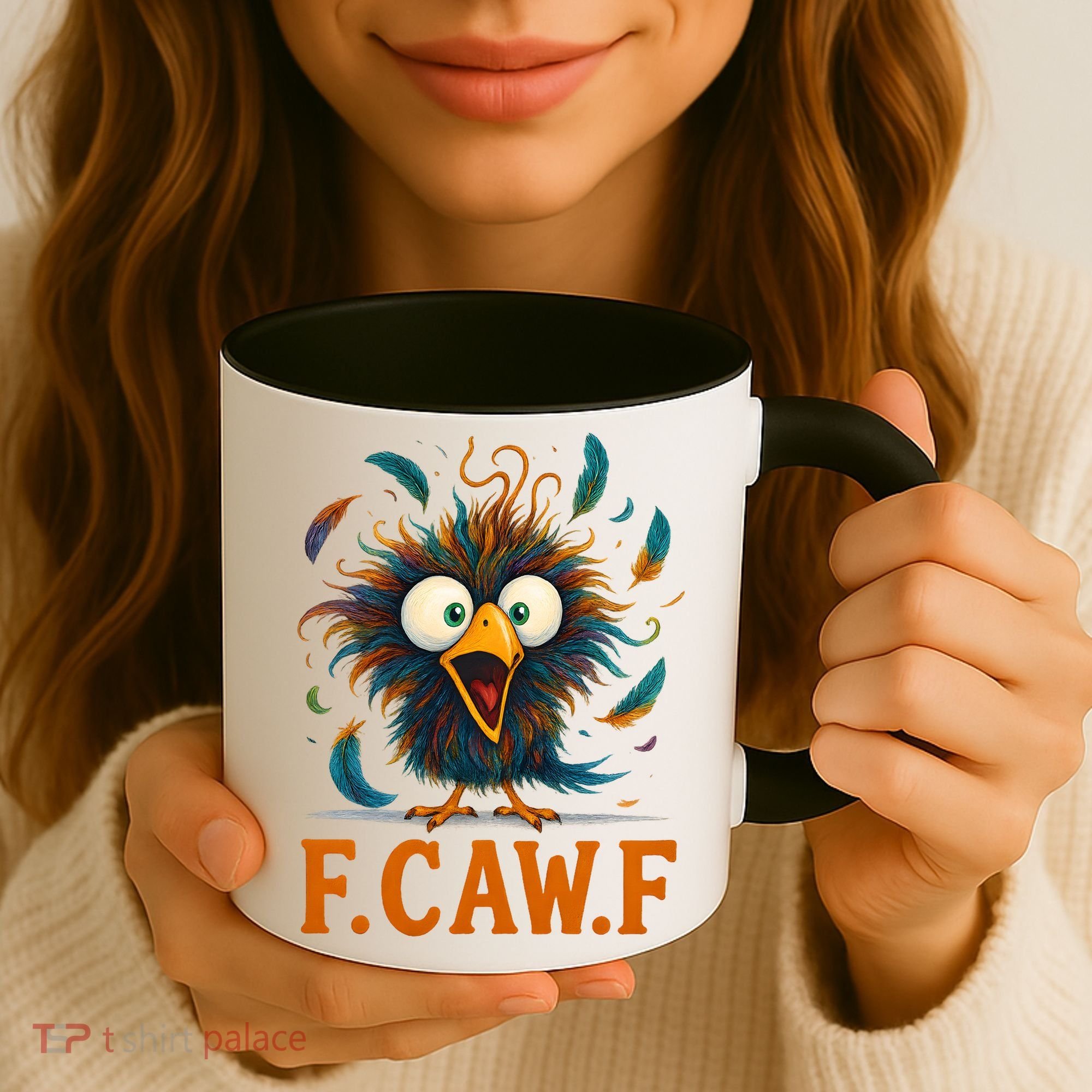 F-Caw-F Funny Rooster Chicken Clucking Meme Coffee Mug