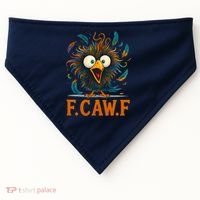 F-Caw-F Funny Rooster Chicken Clucking Meme USA-Made Doggie Bandana thumb 0