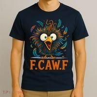 F-Caw-F Funny Rooster Chicken Clucking Meme T-Shirt thumb 3