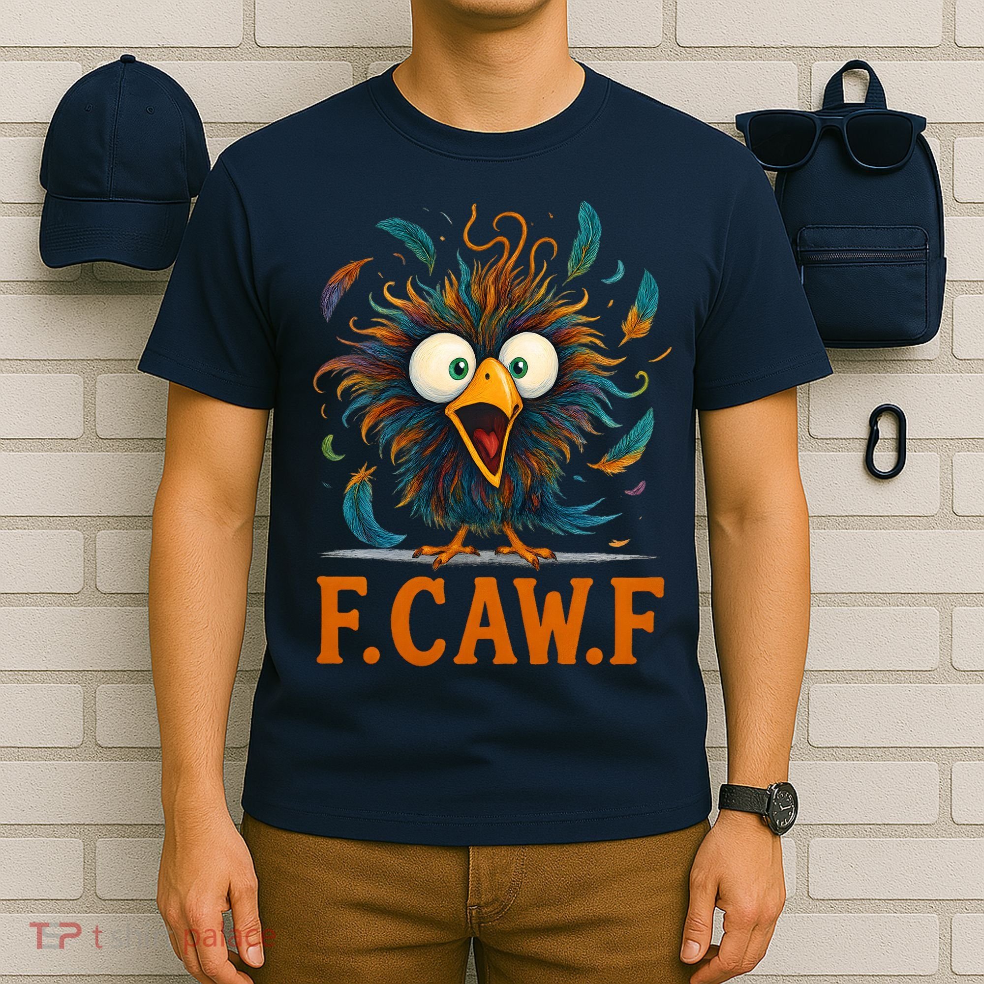 F-Caw-F Funny Rooster Chicken Clucking Meme T-Shirt