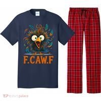 F-Caw-F Funny Rooster Chicken Clucking Meme Pajama Set thumb 0
