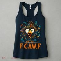 F-Caw-F Funny Rooster Chicken Clucking Meme Women's Tank Top thumb 3