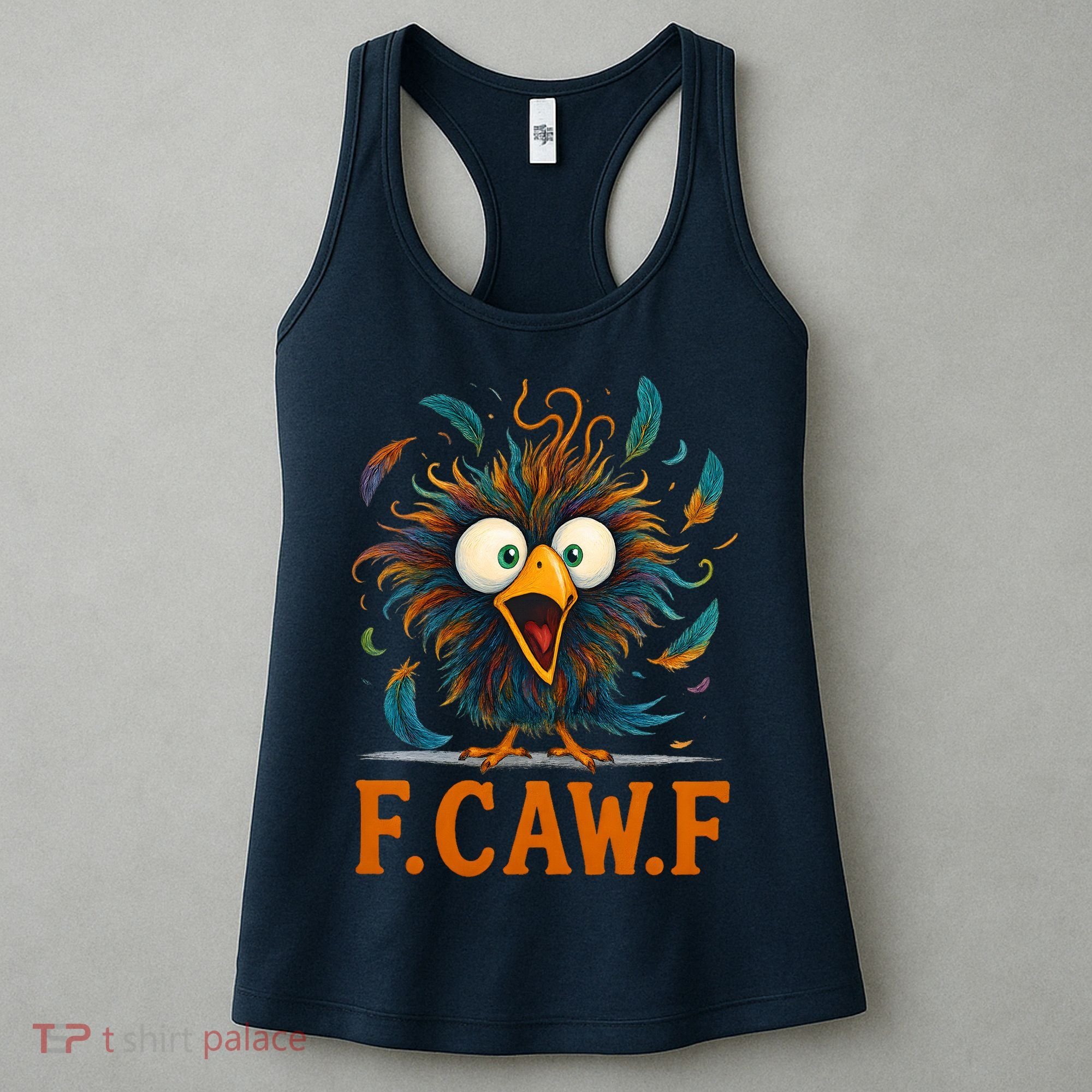F-Caw-F Funny Rooster Chicken Clucking Meme Women's Tank Top