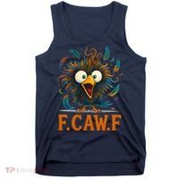 F-Caw-F Funny Rooster Chicken Clucking Meme Tank Top thumb 0