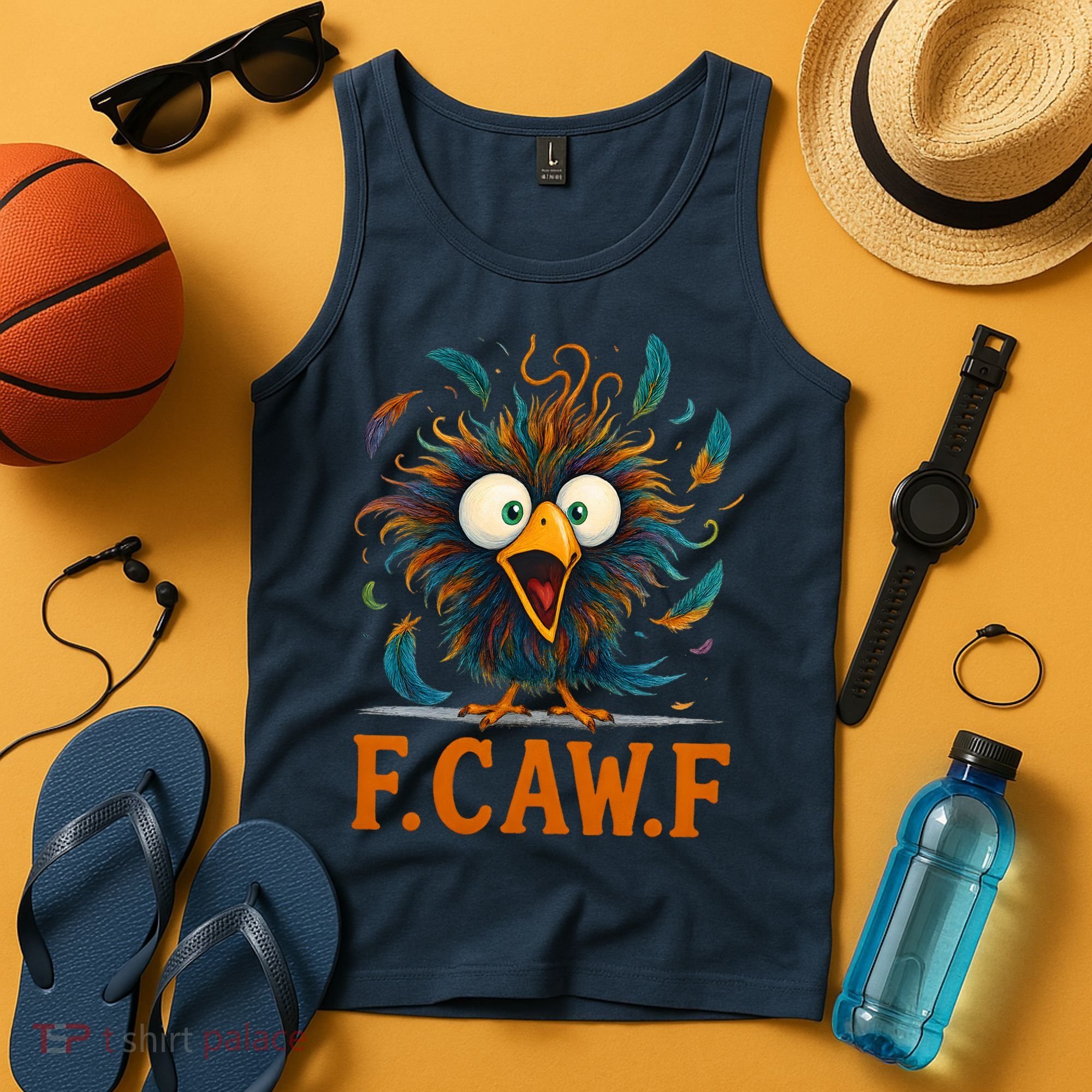 F-Caw-F Funny Rooster Chicken Clucking Meme Tank Top