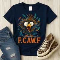 F-Caw-F Funny Rooster Chicken Clucking Meme Women's T-Shirt thumb 3