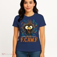 F-Caw-F Funny Rooster Chicken Clucking Meme Women's T-Shirt thumb 4