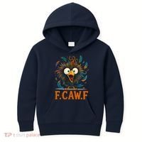 F-Caw-F Funny Rooster Chicken Clucking Meme Kids Hoodie thumb 0