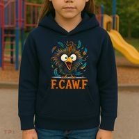 F-Caw-F Funny Rooster Chicken Clucking Meme Kids Hoodie thumb 3
