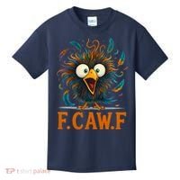 F-Caw-F Funny Rooster Chicken Clucking Meme Kids T-Shirt thumb 0