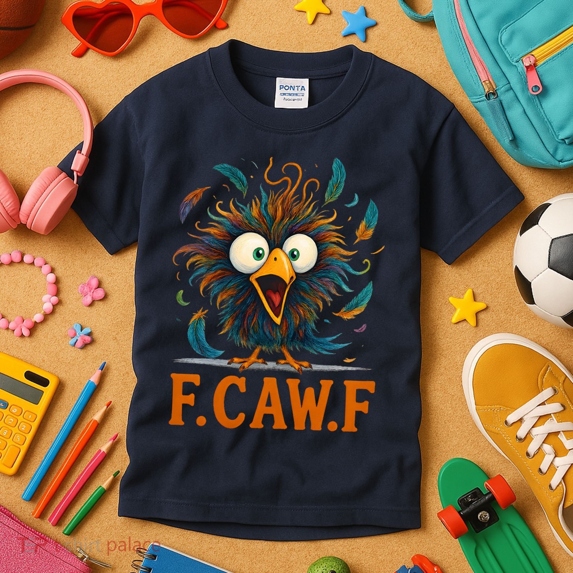 F-Caw-F Funny Rooster Chicken Clucking Meme Kids T-Shirt