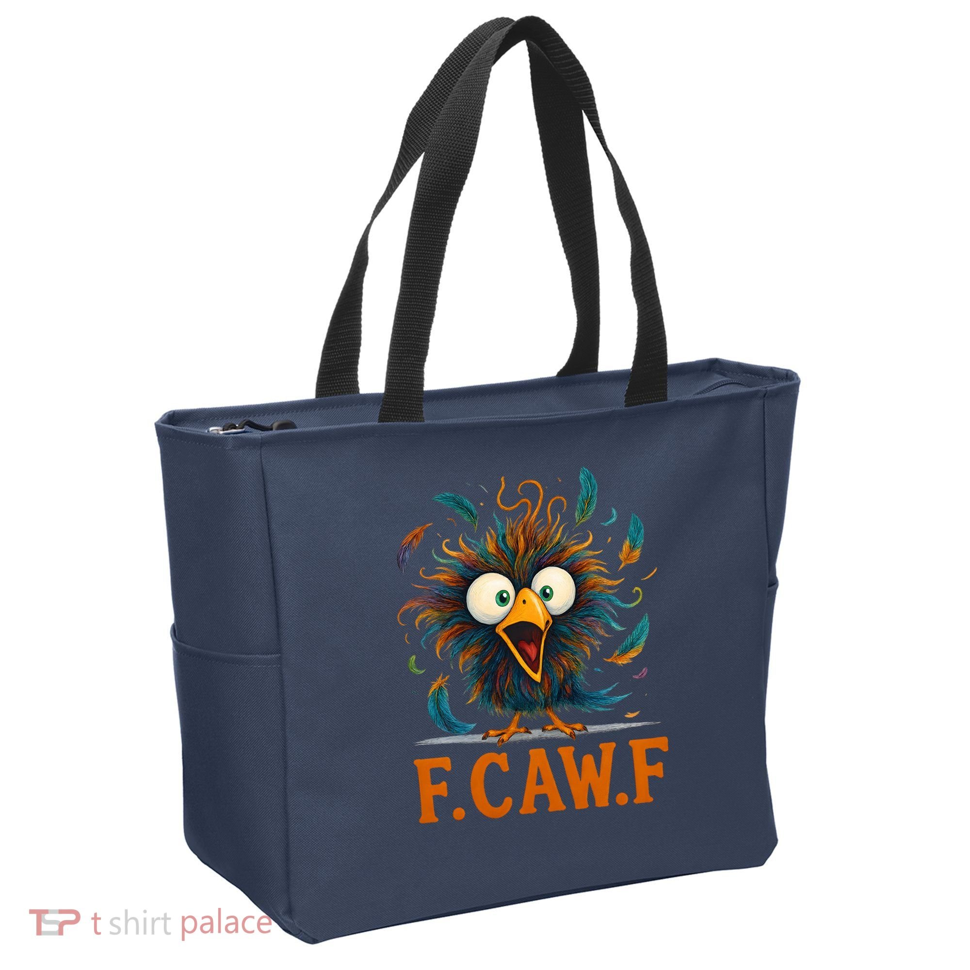 F-Caw-F Funny Rooster Chicken Clucking Meme Tote Bag