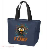 F-Caw-F Funny Rooster Chicken Clucking Meme Tote Bag thumb 3