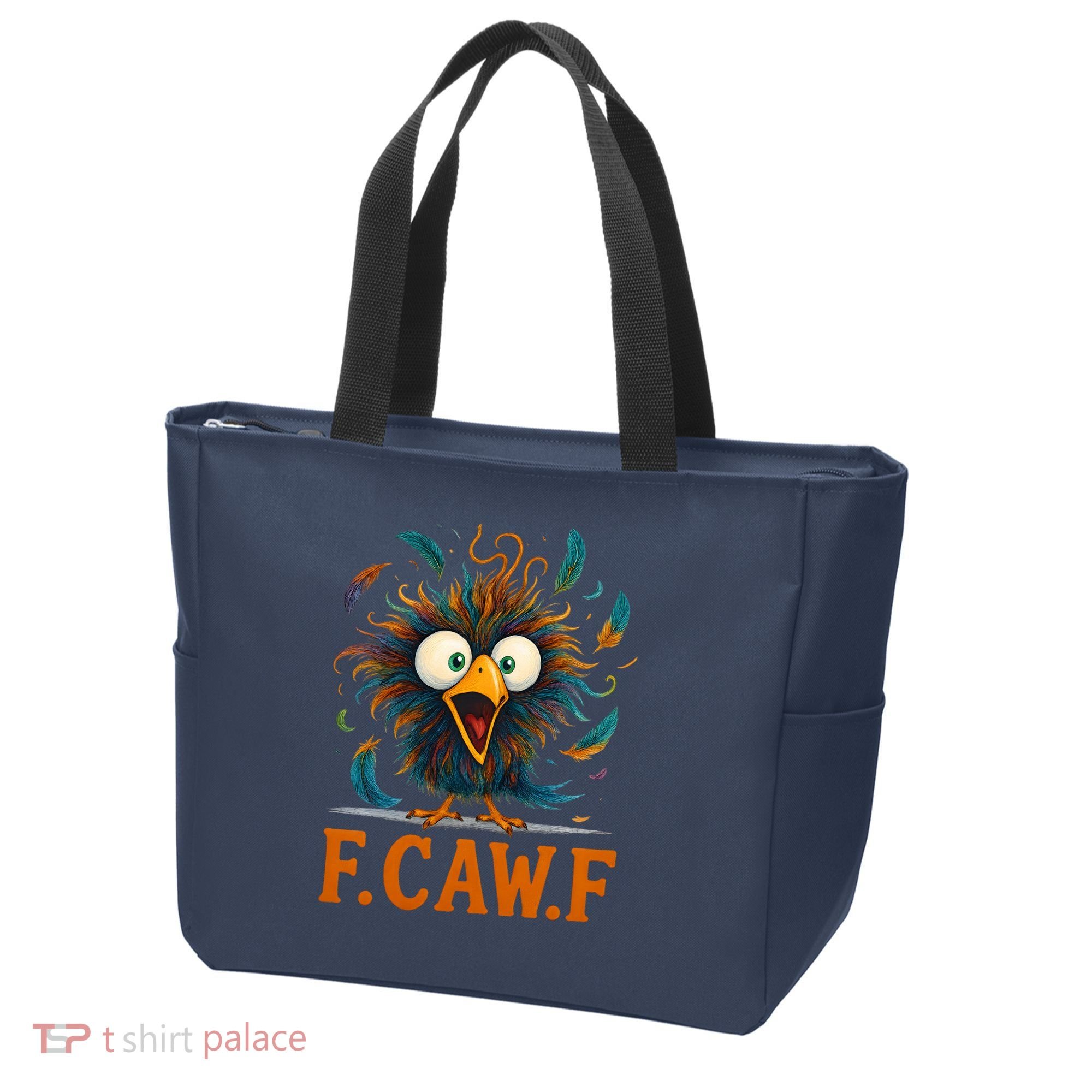 F-Caw-F Funny Rooster Chicken Clucking Meme Tote Bag