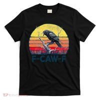 F-Caw-F Funny Raven Crow Vintage Gothic Bird Pun T-Shirt thumb 0