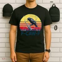 F-Caw-F Funny Raven Crow Vintage Gothic Bird Pun T-Shirt thumb 6