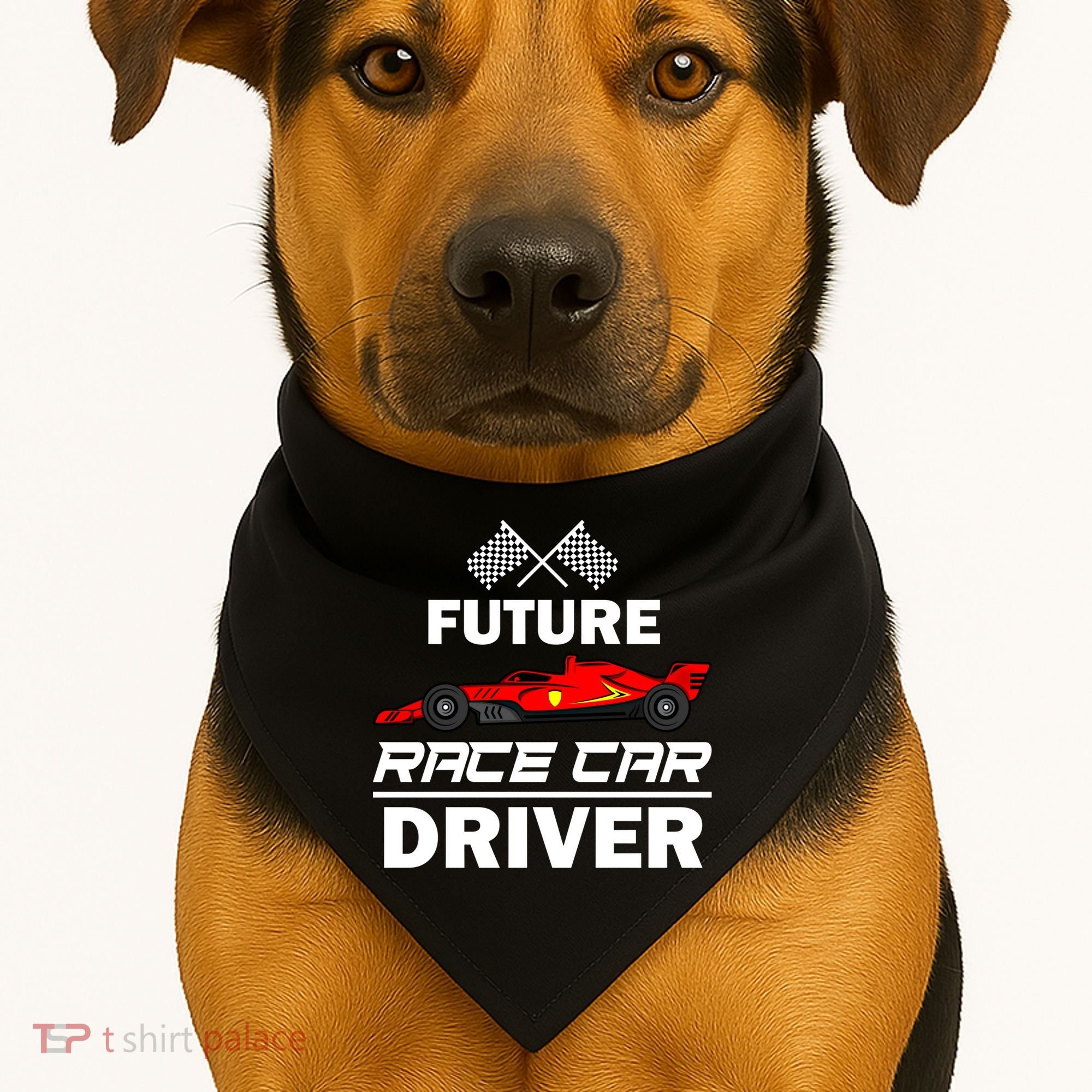 Funny Future Race Car Driver Gift Racing Gift USA-Made Doggie Bandana