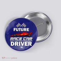 Funny Future Race Car Driver Gift Racing Gift Button thumb 0