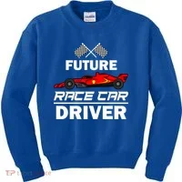 Funny Future Race Car Driver Gift Racing Gift Kids Sweatshirt thumb 0