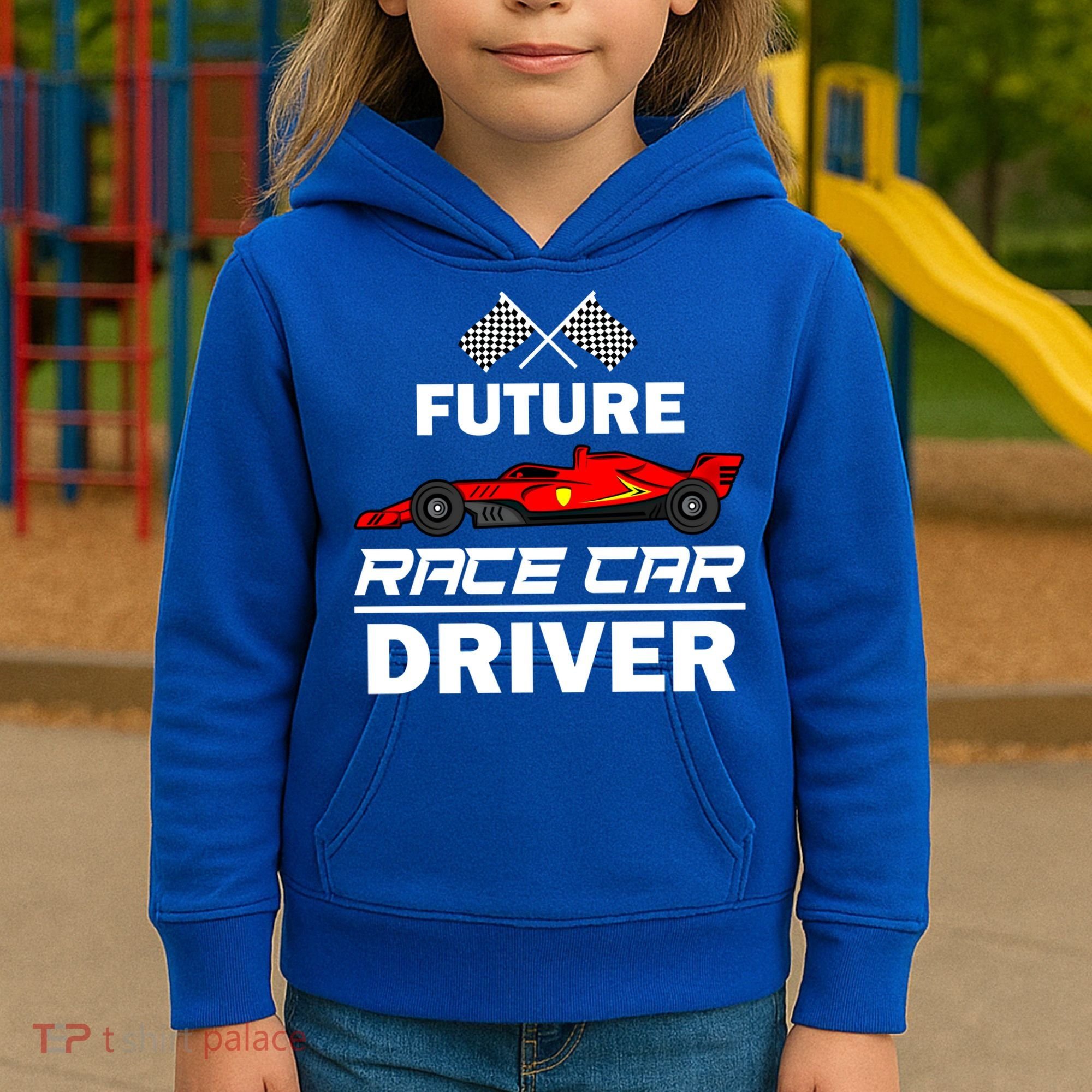 Funny Future Race Car Driver Gift Racing Gift Kids Hoodie
