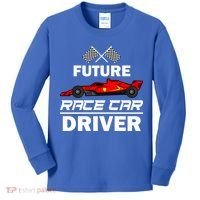 Funny Future Race Car Driver Gift Racing Gift Kids Long Sleeve Shirt thumb 0