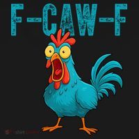 F-CAW-F Funny Rooster Chicken Farm Animal Humor Meme Women's Hoodie thumb 2