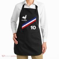 France Flag Rooster Number 10 Soccer Apron thumb 2