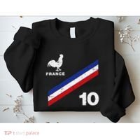 France Flag Rooster Number 10 Soccer Sweatshirt thumb 2