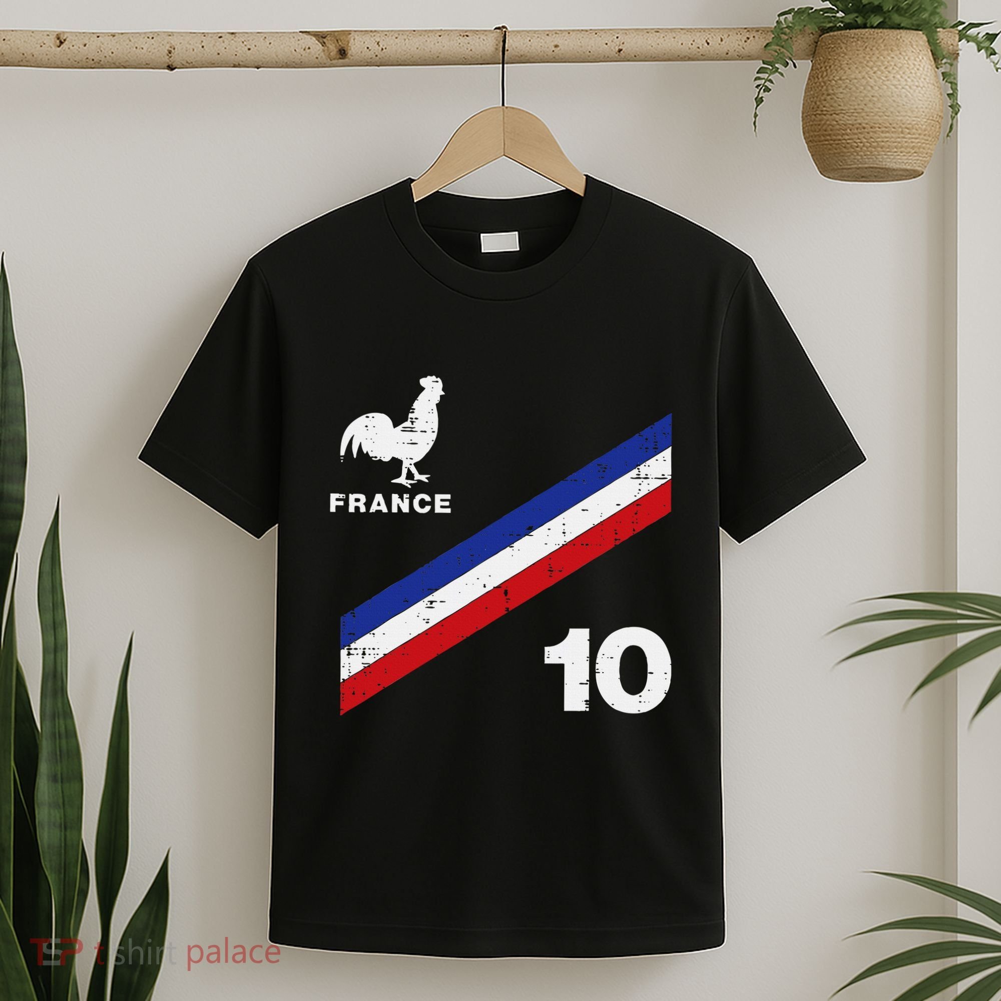 France Flag Rooster Number 10 Soccer T-Shirt