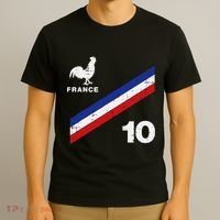 France Flag Rooster Number 10 Soccer T-Shirt thumb 3