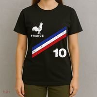 France Flag Rooster Number 10 Soccer T-Shirt thumb 4