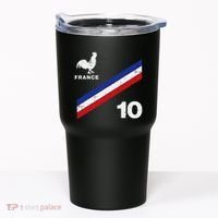 France Flag Rooster Number 10 Soccer Tumbler thumb 0