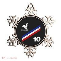 France Flag Rooster Number 10 Soccer Ornament thumb 0