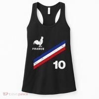 France Flag Rooster Number 10 Soccer Women's Tank Top thumb 0