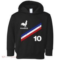 France Flag Rooster Number 10 Soccer Toddler Hoodie thumb 0
